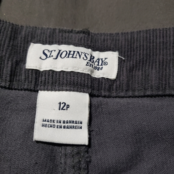 St.Johns Bay grey corduroy pants size 12P - Picture 4 of 7